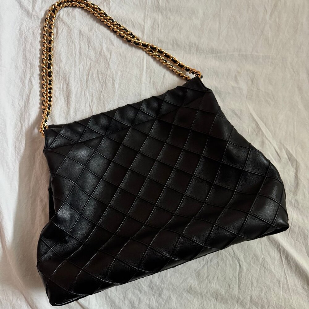 Tory Burch Fleming in Black Leather